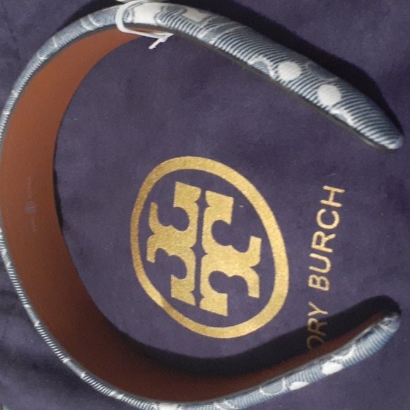 Tory Burch T MONOGRAM DENIM HEADBAND NWT - Picture 3 of 5